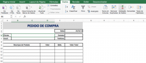 Como Criar Uma Ordem Pedido De Compras No Excel