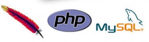 Logotipos Apache, PHP e MySQL