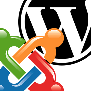 Logotipos: Joomla! e WordPress