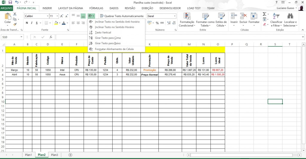Como criar um Controle de Vendas no Excel